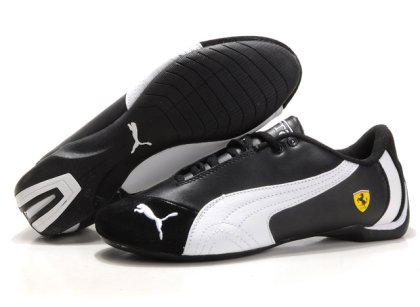 Men\'s Puma Breathable Mesh Running Shoes Black/White