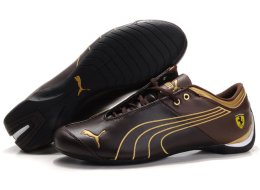 Women's Puma Ferrari Future Cat Shoes Brown/Gold
