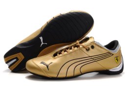 Men's Puma Ferrari Future Cat Shoes Gold/Black
