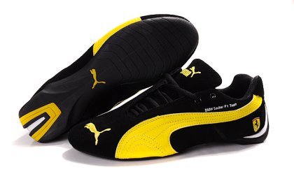 Men\'s Puma BMW Shoes Black/Yellow