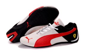 Men's Puma BMW Shoes Tan/Black/Red