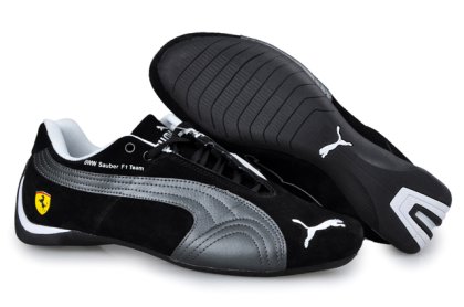 Men\'s Puma BMW Shoes Black/Silver/White
