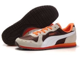 Women's Puma Cabana Racer Shoes Brown/Beige/Orange