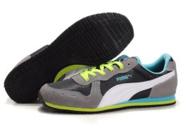 Men's Puma Cabana Racer Shoes Black/Grey/White