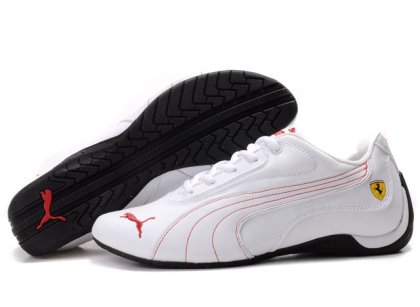 Men\'s Puma Drift Cat Shoes White/Red 01