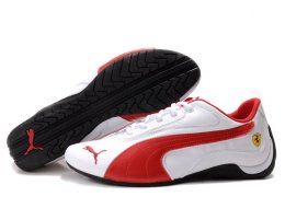 Men's Puma Drift Cat Shoes White/Red 02