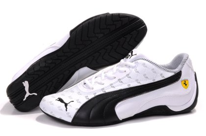 Men\'s Puma Drift Cat Trainers White/Black