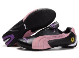 Women's Puma Engine Cat Low Shoes Black/Pink/Purple