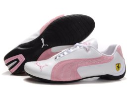 Women's Puma Engine Cat Low Shoes White/Pink