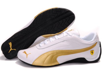 Women\'s Puma Ferrari Athletic Shoes White/Gold