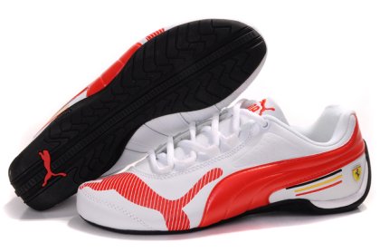 Men\'s Puma Ferrari Edition Shoes White/Red