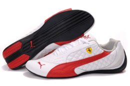 Men's Puma Ferrari Induction Sneakers White/Red/Beige