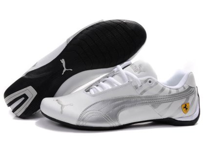 Men\'s Puma Ferrari Inflection Shoes White/Silver