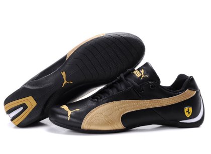 Men\'s Puma Ferrari Inflection Sneakers Black/Gold