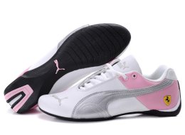 Women's Puma Ferrari Inflection Sneakers White/Silver/Pink