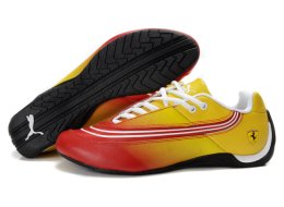 Puma Ferrari Leather Shoes Yellow/Red/White