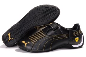 Men's Puma Ferrari Trionfo Shoes Black/Gold
