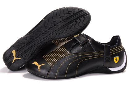 Men\'s Puma Ferrari Trionfo Shoes Black/Gold