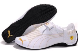 Men's Puma Ferrari Trionfo Shoes White/Gold