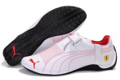 Men\'s Puma Ferrari Trionfo Shoes White/Red