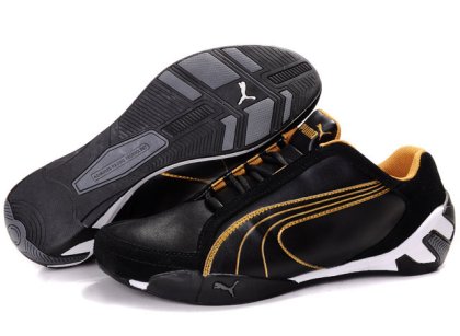 Men\'s Puma Fluxion Shoes Black/Gold