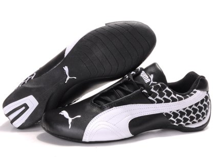 Men\'s Puma Future Cat Argyle Shoes Black/White