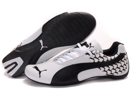 Men\'s Puma Future Cat Argyle Shoes White/Black