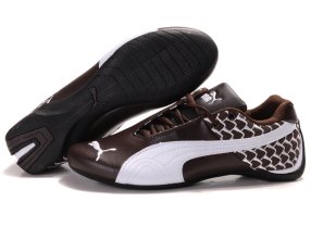 Men's Puma Future Cat Argyle Shoes Brown/White Men's Puma Future Cat Argyle Shoes Brown/White