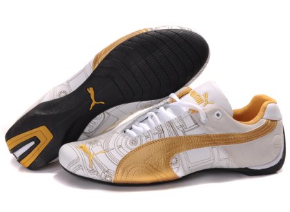 Puma Future Cat Ferrari Sneakers White/Tan/Gold