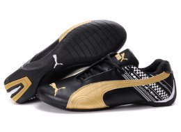 Men's Puma Future Cat GT Shoes Black/Gold/White