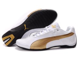 Men's Puma Future Cat Low Shoes White/Gold