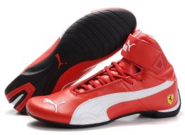 Men's Puma High Tops Shoes Red/White