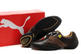 Men's Puma Leather Ferrari Shoes Brown/Orange