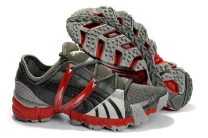 Men\'s Puma Mesh Running Shoes Grey/Red