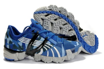 Men\'s Puma Mesh Running Shoes Grey/Blue/White
