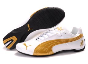 Men's Puma Michael Schumacher Shoes White/Gold
