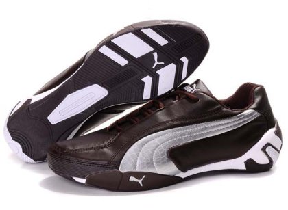 Men\'s Puma SF Fluxion II Shoes Brown/Silver/White