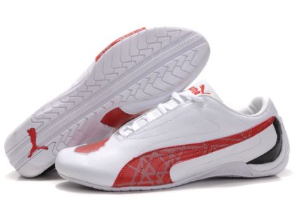 Men\'s Puma Water Cube Shoes White/Red/Grey