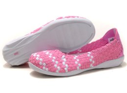 Women's Puma Woven Ballet Flats Pink/White