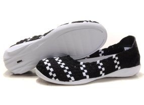 Women's Puma Woven Ballet Flats Black