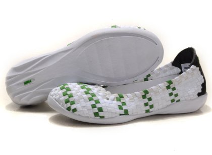 Women\'s Puma Woven Ballet Flats White/Green