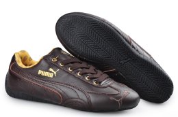 Men's Puma Speed Cat Leather Shoes Chocolate