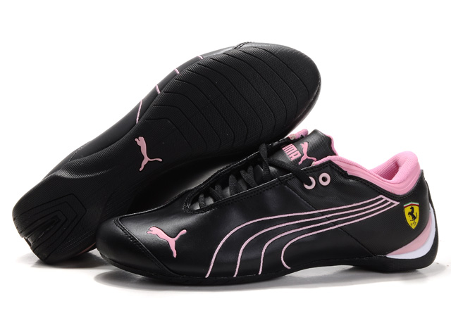 Women's Puma Ferrari Future Cat Shoes Black/Pink