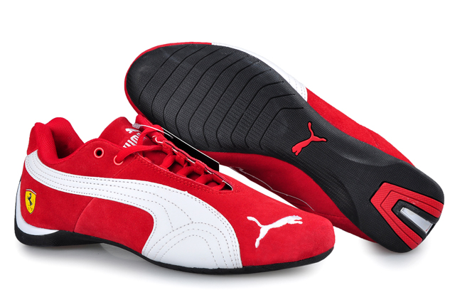 Men's Puma BMW Shoes Darkred/White