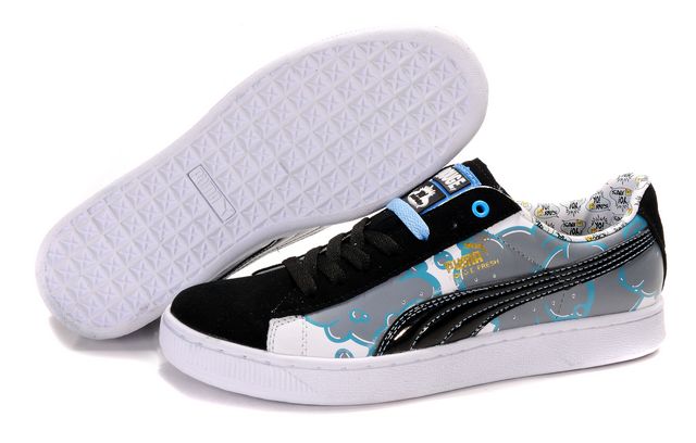 Puma Basket Shoes Black/Grey/White