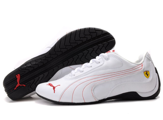 Men's Puma Drift Cat Shoes White/Red 01 | Puma Drift Cats | Men's Puma ...