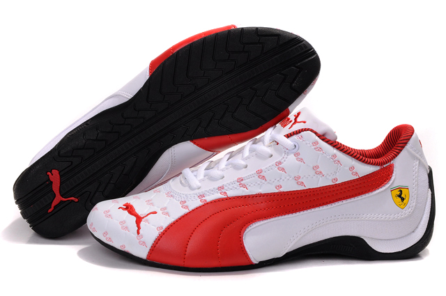 Men's Puma Drift Cat Trainers White/Red