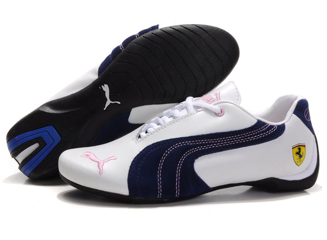 Puma Engine Cat Low Shoes White/Blue/Pink