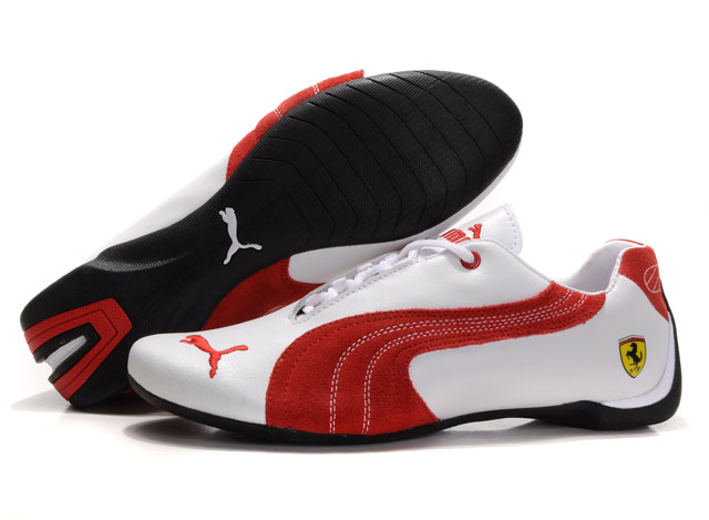 Men's Puma Engine Cat Low Shoes White/Red