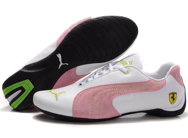 Puma Engine Cat Low Shoes White/Pink/Green